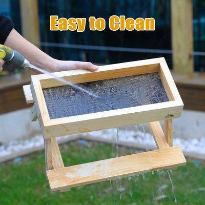 Handgefertigter Hühnertisch Holz-Picknicktisch für Tierschalen Fütterungen und Kleintiere