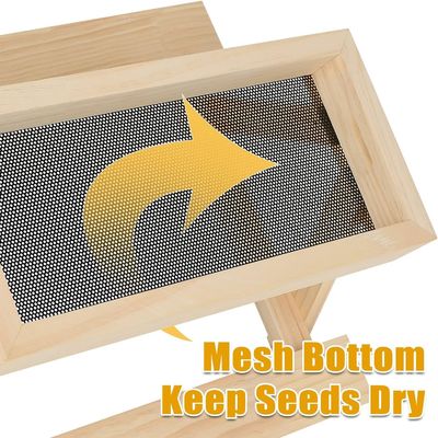 Handgefertigter Hühnertisch Holz-Picknicktisch für Tierschalen Fütterungen und Kleintiere