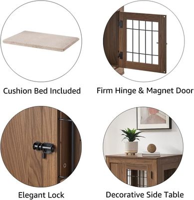 Holzmöbel Stil Hundekäfig Modernes Dekoratives Maßgeschneidertes Haustierhaus Nebentisch Nachttisch