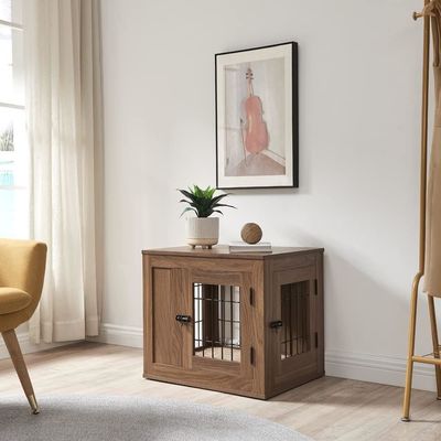 Holzmöbel Stil Hundekäfig Modernes Dekoratives Maßgeschneidertes Haustierhaus Nebentisch Nachttisch