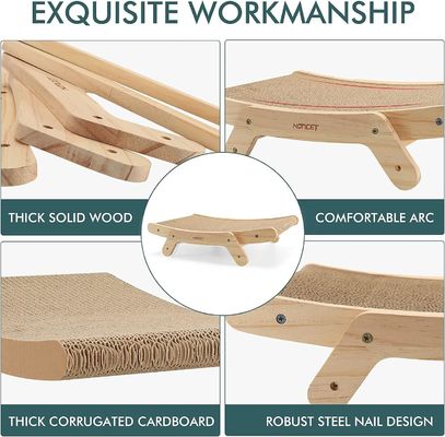 Lieblings 5-in-1 Katzenkratzer für Hauskatzen mit massivem Holzrahmen und individuellem Logo