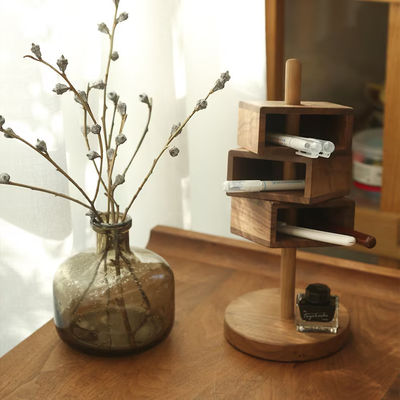 Achtabgeordneter Schreibtischorganisator NBeech Holz Schwarze Walnuss für und vielseitige Schreibtischorganisation