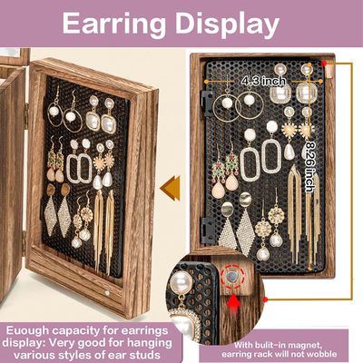 Große 5-Schicht Schmuck-Organisator-Box für Ringe Ohrringe Halsketten Vintage-Stil