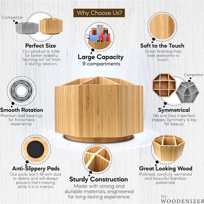 Muster kostenlos Kunstvorräte Organisator Bambus Stifthalter Schreibtisch Organisator für Kinder