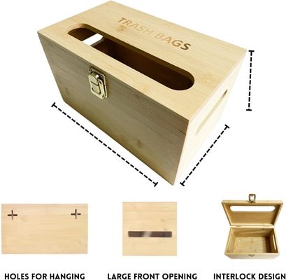 Klassifizierung Nichtklappbares Regal Bambusbeutel für Müllbeutel Wandmontiert