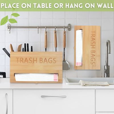 Klassifizierung Nichtklappbares Regal Bambusbeutel für Müllbeutel Wandmontiert