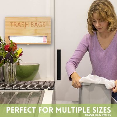 Klassifizierung Nichtklappbares Regal Bambusbeutel für Müllbeutel Wandmontiert