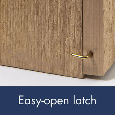 Schließung mit Push-up-Schließung Festmuster Garten Dekor Holz Vogelhaus mit Vorhalle