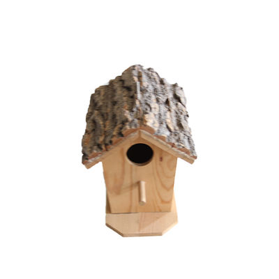 Außengartendekoration Holz-Vogelhaus mit Vögeln im Kopf und atmungsaktiven Materialien