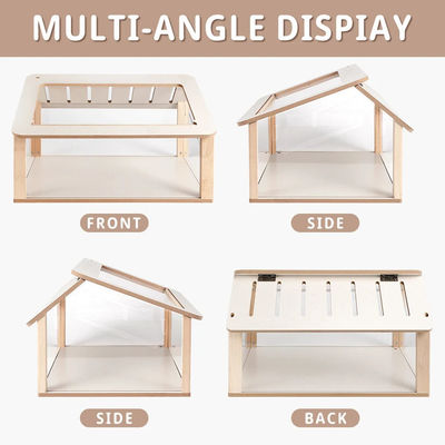 Uhrkasten Custom Hamster Versteck Holz Haustiermöbel Spielhaus Festmuster für kleine Haustiere
