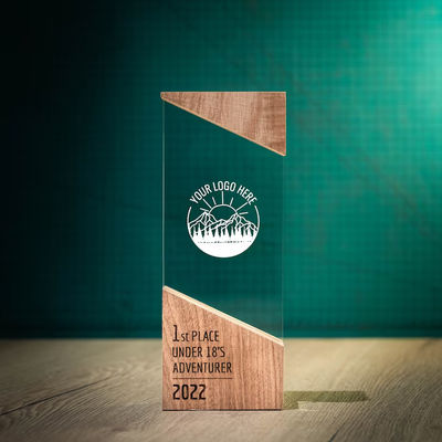 Modern Plaque Holz Laufendes Einzigartiges Design Personalisiertes Holz Acryl RISE Trophy Award
