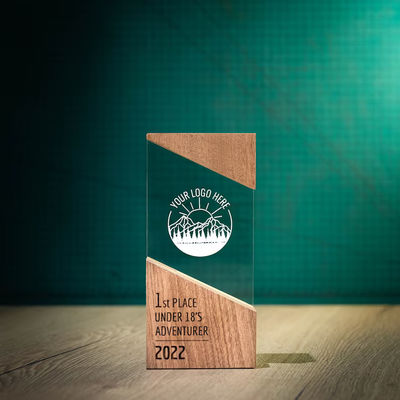 Modern Plaque Holz Laufendes Einzigartiges Design Personalisiertes Holz Acryl RISE Trophy Award