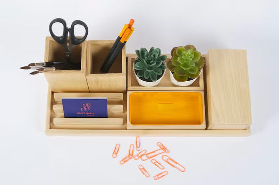 Custom Holz Schreibtisch Accessoires Set perfektes Geschenk für Männer Büro Organisation