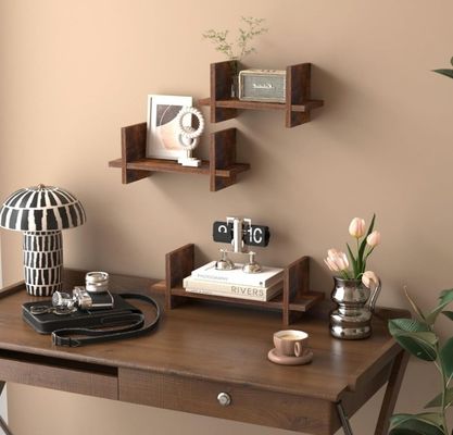Effiziente Nutzung des Raums mit 202408 Set 3 Holz-Floating-Regal Wandmontierte Regale