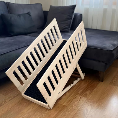 Holzrampe für ältere Hunde Artikelart Betten Sofas Einstellbare Höhe Rutschfestteppich Holz