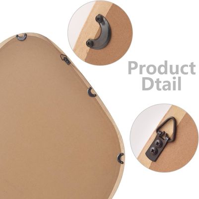 Einzigartiger rundes Farmhäuschenspiegel aus lackiertem Holz für modernes Wohnzimmer und Bad