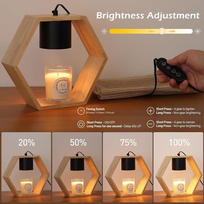 Moderne rustikale braune Holzpfeiler-Kerzenhalter für Heimdekorationen 3D x 9"W x 22"H