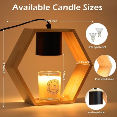 Moderne rustikale braune Holzpfeiler-Kerzenhalter für Heimdekorationen 3D x 9"W x 22"H