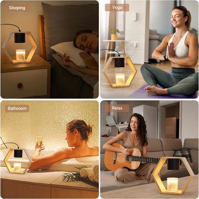 Moderne rustikale braune Holzpfeiler-Kerzenhalter für Heimdekorationen 3D x 9"W x 22"H