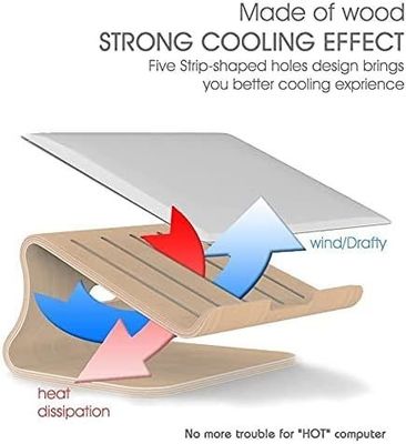 Holz Laptop-Stand für MacBook Y Mail Verpackung Verbrannte Druckventilierte Halterung Dock
