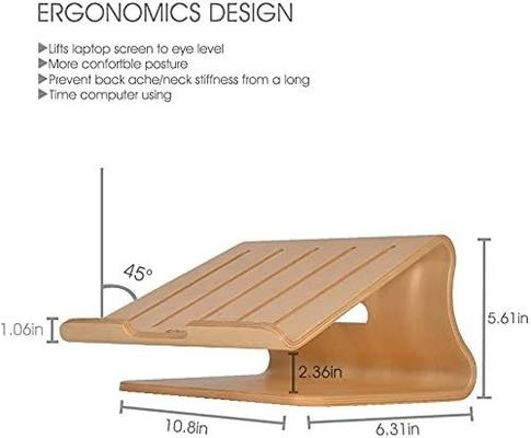 Holz Laptop-Stand für MacBook Y Mail Verpackung Verbrannte Druckventilierte Halterung Dock