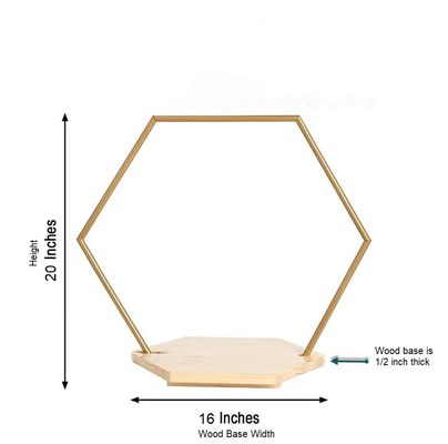 Customized Hexagonal Holzkake Stand mit Metallrahmen Bambus und Walnuss Ermäßigung