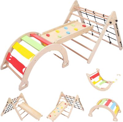 Kinder Kleinkinder Indoor Gym Spiel Holz Klettern Spielzeug Dreieck Klappklettern Schieben