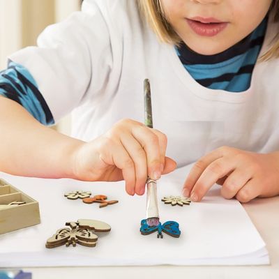 Holzverzierungen Lasergeschnittener Blätter Scheiben in Blumenthemen für Naturdekor 45 Stück