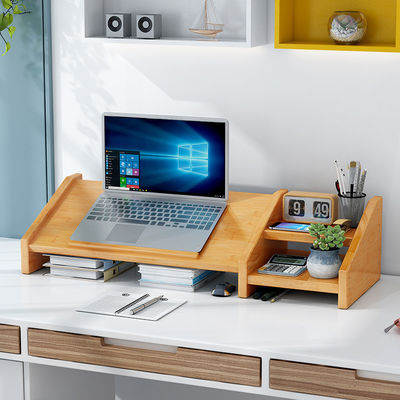 PC-Laptop-Riser mit Holzmonitor-Stand Mehrwinkeldesign und benutzerdefiniertes Logo Schreibtischregal enthalten