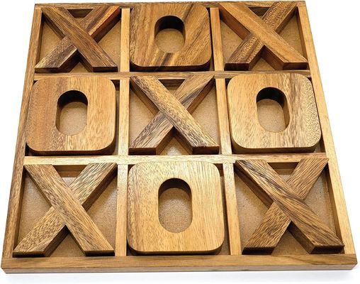 Holz XOXO Tic Tac Toe Brettspiel Ideal für Outdoor-Dekor und Männerunterhaltung