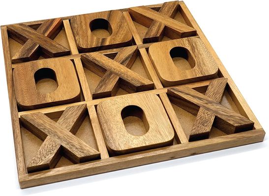 Holz XOXO Tic Tac Toe Brettspiel Ideal für Outdoor-Dekor und Männerunterhaltung