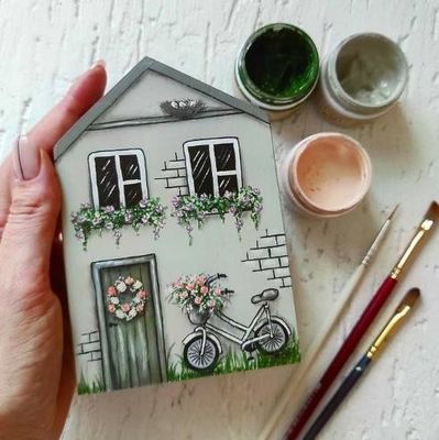 Holzhandwerk Puppenhaus DIY Miniaturraum für Kinder Customized Logo Holzblöcke