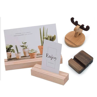 Bildrahmen aus Massivholz in U-Form Buchenkalender Stand Halter Dekoration Holzkalenderbasis