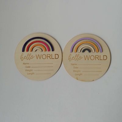 Erstellen Sie ein unvergessliches Kinderzimmer mit diesen Holz 3D Regenbogen-Meilensteinkarten aus Europa