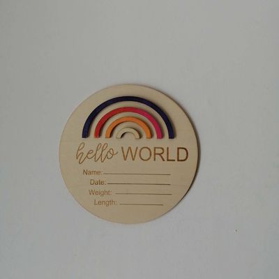 Erstellen Sie ein unvergessliches Kinderzimmer mit diesen Holz 3D Regenbogen-Meilensteinkarten aus Europa