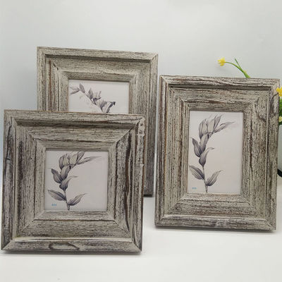 Holzbilderrahmen 4" 6" 7" im Custom-Rustikstil Handgeschnitzt mit einfachen Farben