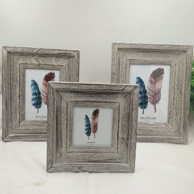Holzbilderrahmen 4" 6" 7" im Custom-Rustikstil Handgeschnitzt mit einfachen Farben