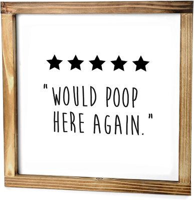 Ich hoffe, alles geht gut. 12 x 12 cm Holzbad Wanddekor aus massivem Holz.