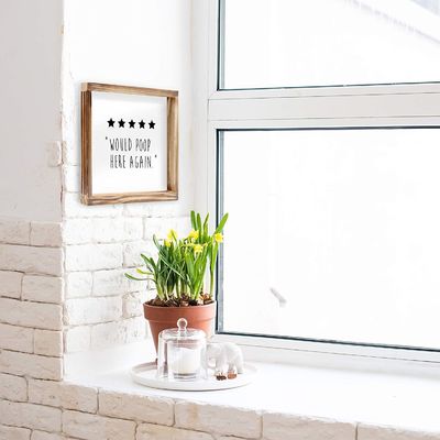 Ich hoffe, alles geht gut. 12 x 12 cm Holzbad Wanddekor aus massivem Holz.