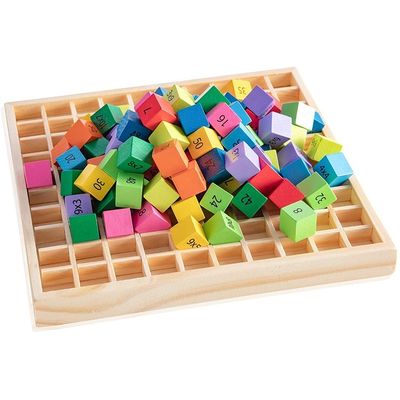 Holz-Multiplikations-Mathe-Tischbrett-Spiel 7.5x7.5x0.8 Zoll Größe und Verbrennungsdruck