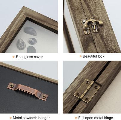 Schutzschattenkasten für die Aufbewahrung von Fotos und Erinnerungen 25.4x20.3x5.6