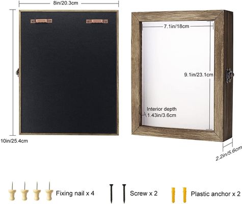 Schutzschattenkasten für die Aufbewahrung von Fotos und Erinnerungen 25.4x20.3x5.6