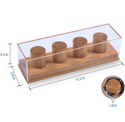 Anpassungs-Logo akzeptabel Massiv Eiche Holzuhr Anzeige Stand für rustikales Stil