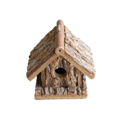 Holz-Vogelhaus mit Seidenwand, handgefertigt und umweltfreundlich