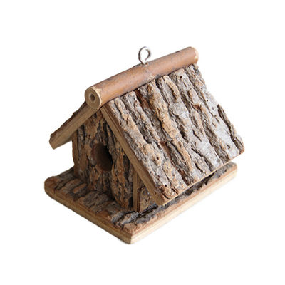 Holz-Vogelhaus mit Seidenwand, handgefertigt und umweltfreundlich