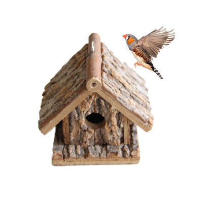 Holz-Vogelhaus mit Seidenwand, handgefertigt und umweltfreundlich