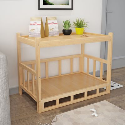 Entfernbare Abdeckung Holz-Haustierbett für Pomeranien und Teddy Hunde Custom Creative Design