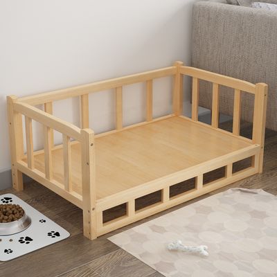 Entfernbare Abdeckung Holz-Haustierbett für Pomeranien und Teddy Hunde Custom Creative Design