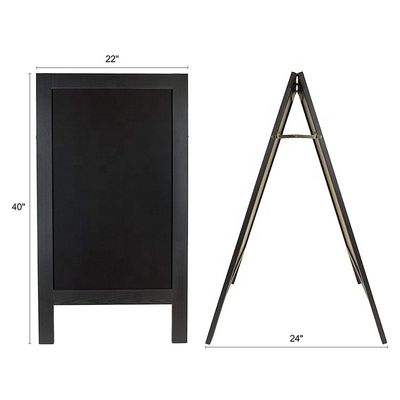 Windbeständige Massivholz-Kreide-Board-Stand aus Kiefernholz mit individuellem Logo