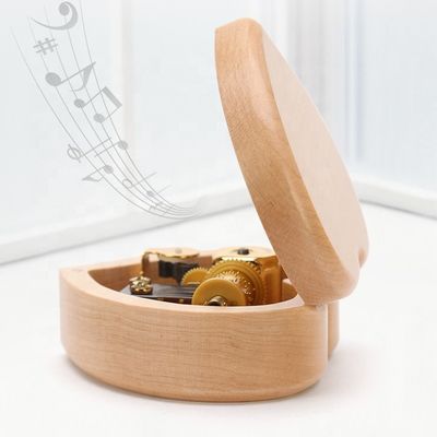 Custom Maple Walnut Hand Crank Musikbox für Weihnachten Geburtstag Valentinstag Feiertagsgeschenk